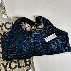 M. Soulcycle to the point bra, paint splatter nwt
